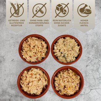 24 - 72 Stk. Lecker.Pet® SurfnTurf Pouches Hundefutter Nassfutter - 4 Sorten Multipack - je 150 g MHD 11/2026