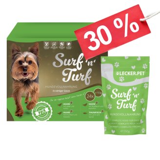 24 - 72 st. Lecker.Pet® SurfnTurf Pouches hondenvoer...