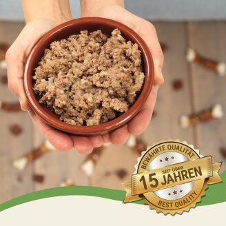 6 x 800 g Lecker.Pet® Josies Saftige Fleischmahlzeit Sensitiv mit Pute & Reis Hundefutter Nassfutter MHD 10/2026