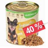 12 x 800 g Lecker.Pet® Josies Saftige Fleischmahlzeit Sensitiv mit Pute & Reis Hundefutter Nassfutter MHD 10/2026