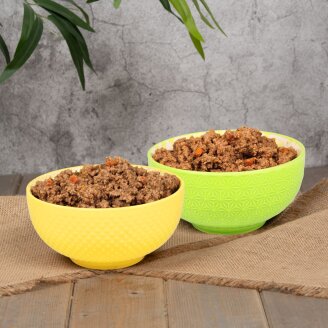 24 x 400 g Lecker.Pet® Leo's sappige vleesmaaltijd met kalkoen en groenten Kattenvoer Natvoer Houdbaar tot 10/2026