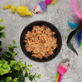 24 x 400 g Lecker.Pet® Leo's sappige vleesmaaltijd met kalkoen en groenten Kattenvoer Natvoer Houdbaar tot 10/2026