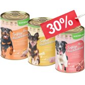 18 x 400 g Lecker.Pet® Ginos, Josies & Lunas Saftige Fleischmahlzeit Hundefutter Nassfutter Mix Vollnahrung - je Sorte 6 Dosen MHD 10/2026