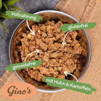 18 x 400 g Lecker.Pet® Ginos, Josies & Lunas Sappige Vleesmaaltijd Hondenvoer Natvoer Mix Compleetvoer - 6 blikken van elke soort
