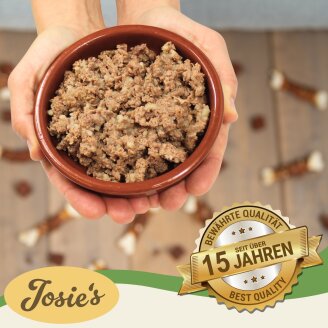 18 x 400 g Lecker.Pet® Ginos, Josies & Lunas Sappige Vleesmaaltijd Hondenvoer Natvoer Mix Compleetvoer - 6 blikken van elke soort