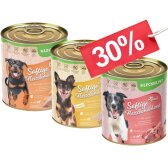 18 x 800 g Lecker.Pet® Ginos, Josies & Lunas Saftige Fleischmahlzeit Hundefutter Nassfutter Mix Vollnahrung - je Sorte 6 Dosen MHD 10/2026