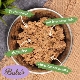 18 x 400 g Lecker.Pet® Balus, Emilys & Leos Saftige Fleischmahlzeit Katzenfutter Nassfutter Mix Vollnahrung - je Sorte 6 Dosen MHD 10/2026
