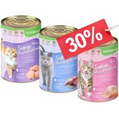 18 x 400 g Lecker.Pet® Balus, Emilys & Leos Saftige Fleischmahlzeit Katzenfutter Nassfutter Mix Vollnahrung - je Sorte 6 Dosen MHD 10/2026