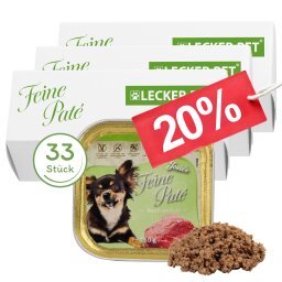 33 x 150 g Lecker.Pet® Josies Feine Paté Reich an Kalb Hundefutter Nassfutter Vollnahrung