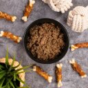 11 - 44 Stk. Lecker.Pet® Lunas Feine Paté Reich an Pute Hundefutter Nassfutter Vollnahrung - je 150 g in Schale