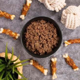 33 x 150 g Lecker.Pet® Ginos Feine Paté Reich an Rind Hundefutter Nassfutter Vollnahrung