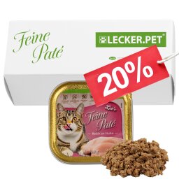 17 - 68 pcs. Lecker.Pet® Leos Feine Paté Riche en Poulet Nourriture pour chats Nourriture humide complète - 100 g chaque en barquette