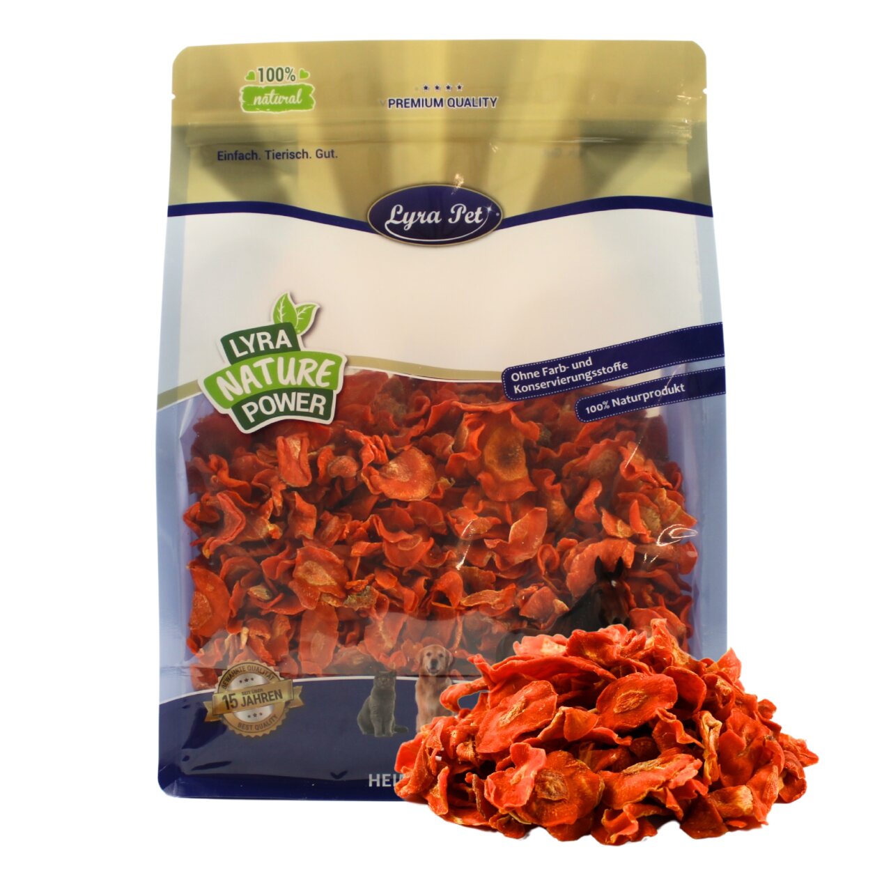 1 kg Lyra Pet® Karotten getrocknet