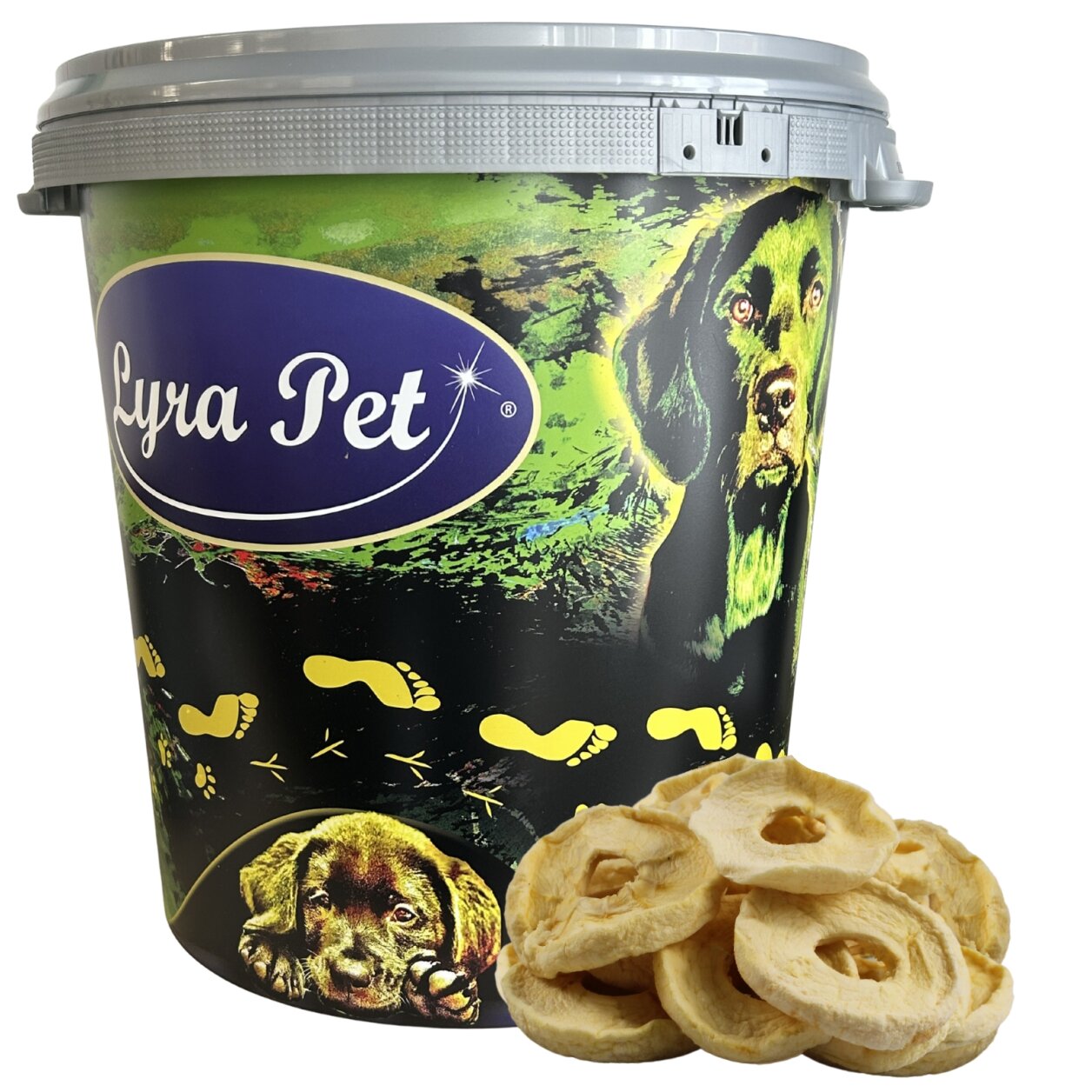 5 kg Lyra Pet® Äpfel getrocknet in 30 L Tonne
