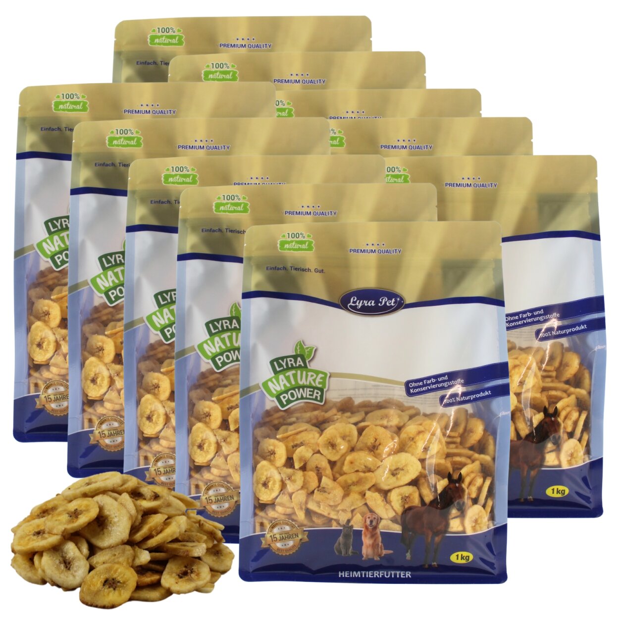10 kg Lyra Pet® Bananen getrocknet