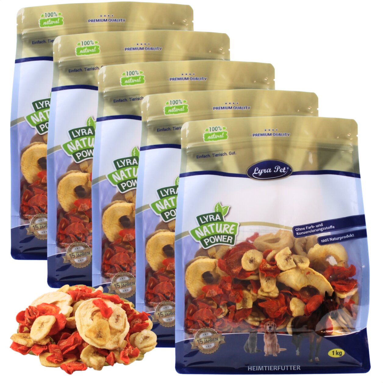 5 kg Lyra Pet® Obst-Gemüse-Mix getrocknet