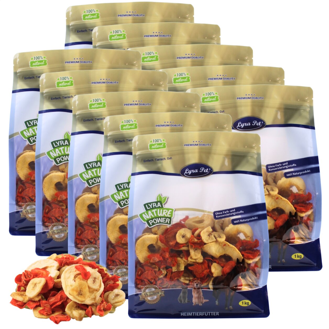 10 kg Lyra Pet® Obst-Gemüse-Mix getrocknet