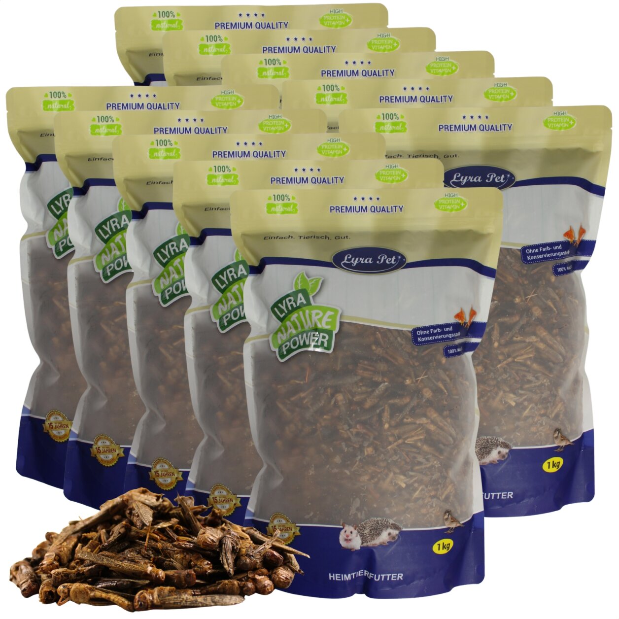 10 kg Lyra Pet® Heuschrecken getrocknet