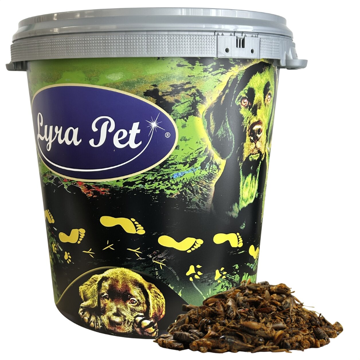 5 kg Lyra Pet® Heimchen getrocknet in 30 L Tonne