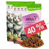 5 kg de nourriture pour chats Lecker.Pet® Mias Adult, volaille savoureuse, nourriture sèche complète, date limite de consommation 4/2026