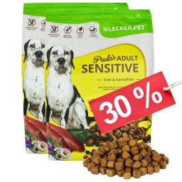 8 kg Lecker.Pet® Paulas Adult Sensitive Ente & Kartoffel Hundefutter Trockenfutter Vollnahrung MHD 4/2026