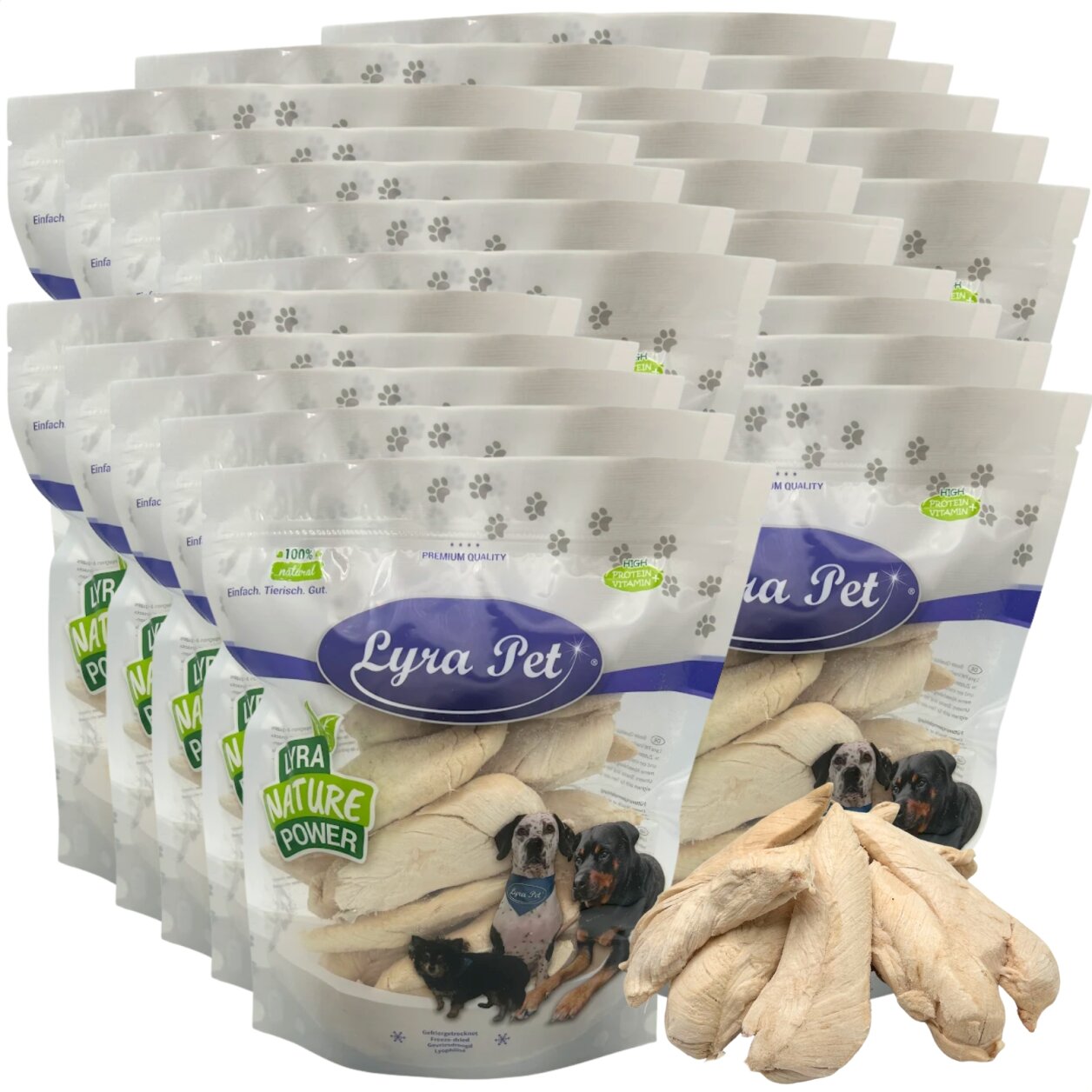 5 kg (25 x 200 g) Lyra Pet® Hühnerbrust gefriergetrocknet