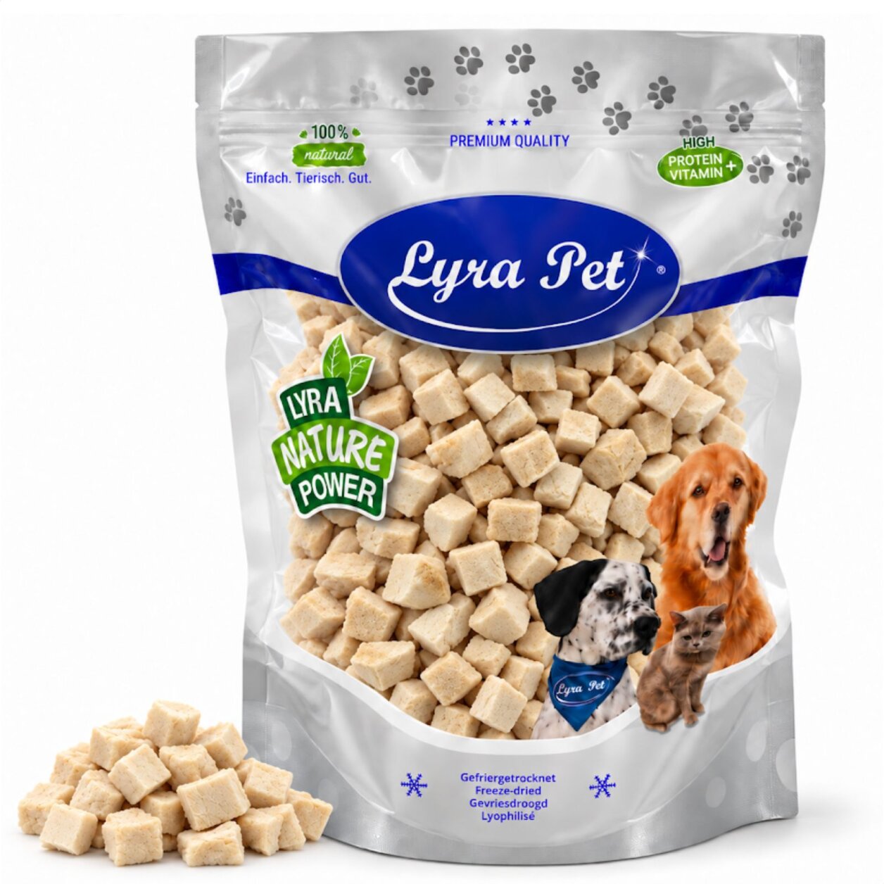 200 g Lyra Pet® Hühnerbrustwürfel gefriergetrocknet