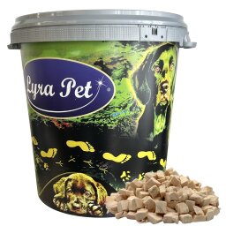 1 kg (5 x 200 g) de cubes de poitrine de poulet Lyra Pet® lyophilisés en baril de 30 L