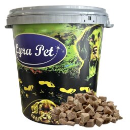 1 kg (5 x 200 g) Lyra Pet® Entenbrustwürfel gefriergetrocknet in 30 L Tonne