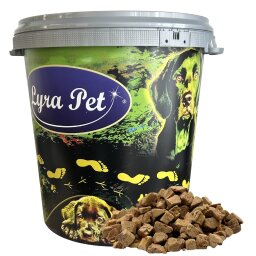 1 kg (5 x 200 g) Lyra Pet® Entenleberwürfel gefriergetrocknet in 30 L Tonne