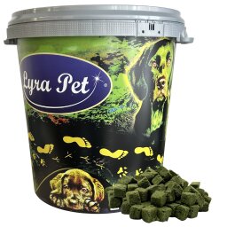 1 kg (5 x 200 g) Lyra Pet® Katzengraswürfel gefriergetrocknet in 30 L Tonne