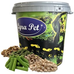 1 kg (5 x 200 g) Lyra Pet® Katzensnack Mix gefriergetrocknet in 30 L Tonne