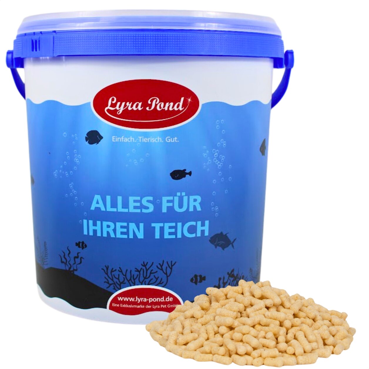 10 Liter (0,85 kg) Lyra Pond® Pond Sticks Fischfutter Teichfutter in Eimer