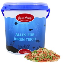 10 Liter (0,85 kg) Lyra Pond® Pond Colour Sticks Koi Mix Fischfutter Teichfutter in Eimer