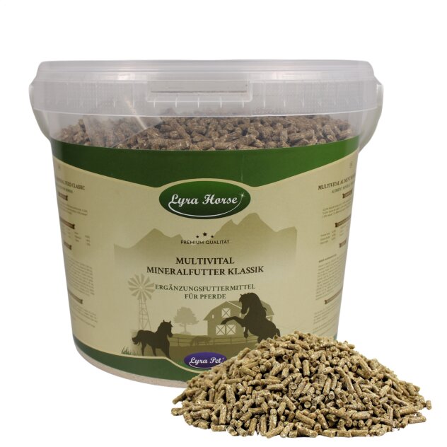 3,8 kg Lyra Horse® Multivital Mineralfutter Klassik im Eimer MHD 9/2026