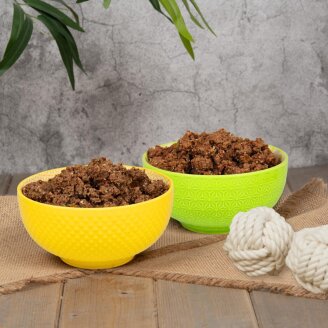 6 x 400 g Lecker.Pet® Lunas Saftige Fleischmahlzeit mit Lamm Hundefutter Nassfutter MHD 10/2026 B-Ware