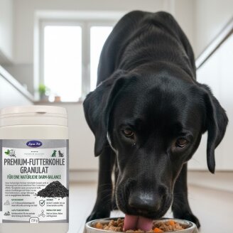 250 -1500 g Lyra Pet® Premium-Futterkohle Pflanzenkohle Granulat für Hunde & Katzen
