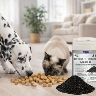 250 -1500 g Lyra Pet® Premium-Futterkohle Pflanzenkohle Granulat für Hunde & Katzen