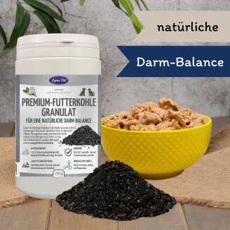 250 g Lyra Pet® Premium-voedingskool, plantaardige houtskoolkorrels voor honden en katten