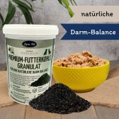 1 kg (4 x 250 g) Lyra Pet® Premium-Futterkohle Pflanzenkohle Granulat für Hunde & Katzen