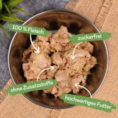 6 x 400 g de nourriture humide pour chats Lecker.Pet® Leos 100 % muscle de poulet