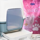2 x 15 litres Lyra Pet® White Cat® Pure Sensitiv litière pour chat en bentonite sans parfum