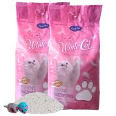 2 x 15 Liter Lyra Pet® White Cat® Pure Sensitive Katzenstreu Bentonit ohne Duft + 2 Mäuse