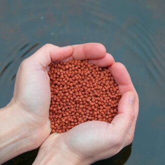 10 Liter (3,7 kg) Lyra Pond® Pond Colour Astax Koi Pellets Fischfutter Teichfutter B-Ware