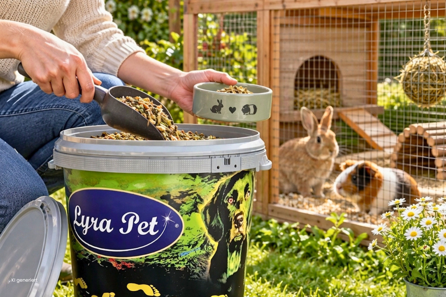 Futtertonne von Lyra Pet bei Nagergehege